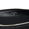 Secondhand Chanel CC Quilted Caviar Double Pocket Zip Pouch