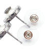 Chanel Gunmetal Plated CC Faux Pearl and Crystal Round Push Back Earrings Secondhand
