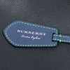 Burberry Grained Leather and Haymarket Check Coated Canvas Reversible North South Tote Secondhand