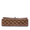Chanel Medium Classic Striated Patent Double Flap Secondhand