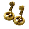 Secondhand Chanel CC Gold Plated Round Clip On Earrings