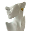 Secondhand Chanel CC Gold Plated Round Clip On Earrings