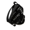 Secondhand Balenciaga Small Faux Fur Diagonal Logo Everyday Backpack
