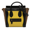 Celine Nano Tricolor Calfskin and Suede Luggage Tote Secondhand