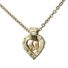 Secondhand Dior Gold Plated Strass Heart Pendant Necklace