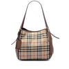 Burberry Small Haymarket Check Coated Canvas and Calfskin Canterbury Tote Secondhand
