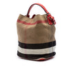 Burberry Medium Mega Check Canvas Ashby Bucket Bag Secondhand