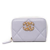 Chanel Quilted Lambskin 19 Zip Around Coin Purse Secondhand