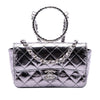 Chanel Mini Quilted Metallic Calfskin Ring Top Handle Flap Secondhand