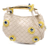 Secondhand Bottega Veneta Baby Lambskin Intrecciato Floral Sardine