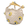 Secondhand Bottega Veneta Baby Lambskin Intrecciato Floral Sardine