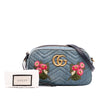 Gucci Small GG Marmont Embroidered Matelasse Denim Crossbody Secondhand