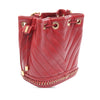 Chanel Paris Cosmopolite Small Chevron Lambskin Bucket Bag Secondhand