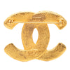 Chanel Gold Plated CC Brooch Secondhand