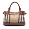 Burberry Small House Check Canvas Bridle Hepburn Satchel Secondhand