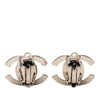 Chanel Silver Plated CC Turnlock Clip On Earrings Secondhand