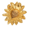 Chanel CC Gold Plated Lion Head Sun Brooch Secondhand