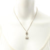 Chanel CC Gold Plated Enamel Flap Bag Pendant Necklace Secondhand