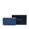 Prada Saffiano Double Zip Long Wallet Secondhand