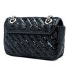 Gucci Small GG Marmont Matelasse Diagonal Sequin and Calfskin Torchon Shoulder Bag Secondhand