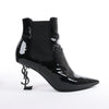 Secondhand Saint Laurent Paris Opium Patent leather Ankle Boots in Black AU484171 , Size 37.5 EU