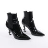 Saint Laurent Paris Opium Patent leather Ankle Boots in Black AU484171 , Size 37.5 EU Secondhand