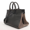 Saint Laurent Cabas Rive Gauche Leather x Suede 2Way Handbag in Dark Gray 436620 Secondhand