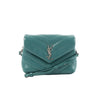 Secondhand Saint Laurent Paris Loulou Puffer Leather Chain Crossbody Bag in Green 467072