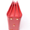 Saint Laurent Paris Sac de Jour Nano Leather Handbag in Red Secondhand