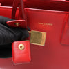 Saint Laurent Paris Sac de Jour Nano Leather Handbag in Red Secondhand