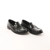 Secondhand Saint Laurent Paris YSL Monogram Le Loafer Leather in Black, Size 40 EU