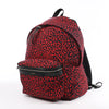 Saint Laurent Paris Leopard Hunting Canvas x Leather Backpack in Red x Black 326865 Secondhand