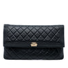 Chanel Quilted Lambskin Boy Foldover Clutch Secondhand