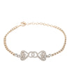 Chanel Gold Plated Crystal Hearts Choker Necklace Secondhand