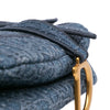 Secondhand Dior Oblique Embroidered Denim Saddle Bag