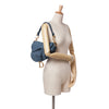 Secondhand Dior Oblique Embroidered Denim Saddle Bag