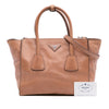 Secondhand Prada Glace Calf Twin Pocket Satchel