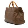 Gucci Large Calfskin Bamboo Shopper Satchel Secondhand