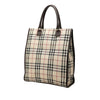 Secondhand Burberry House Check Canvas Tote