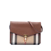 Burberry Small Leather and House Check Canvas Derby Macken Crossbody Secondhand