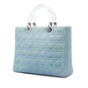 Dior Large Denim Cannage Acrylic Handles Lady Dior Secondhand