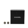 Chanel CC Brass and Resin Round Push Back Earrings Secondhand