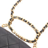 Chanel Quilted Lambskin Oval Logo Chain Top Handle Flap Secondhand