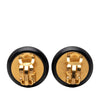 Chanel CC Gold Plated and Resin Clip on Earrings Secondhand