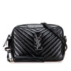 Saint Laurent Cracked Shiny Calfskin Matelasse Tassel Monogram Lou Camera Bag Secondhand