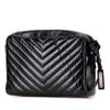 Saint Laurent Cracked Shiny Calfskin Matelasse Tassel Monogram Lou Camera Bag Secondhand