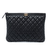 Chanel Medium Quilted Caviar Boy O Case Clutch Secondhand