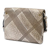 Burberry Embossed Grain Check Leather Langley Crossbody Secondhand