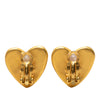 Chanel CC Gold Plated Heart Clip On Earrings Secondhand