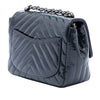 Chanel Mini Square Classic Chevron Patent Single Flap Secondhand
